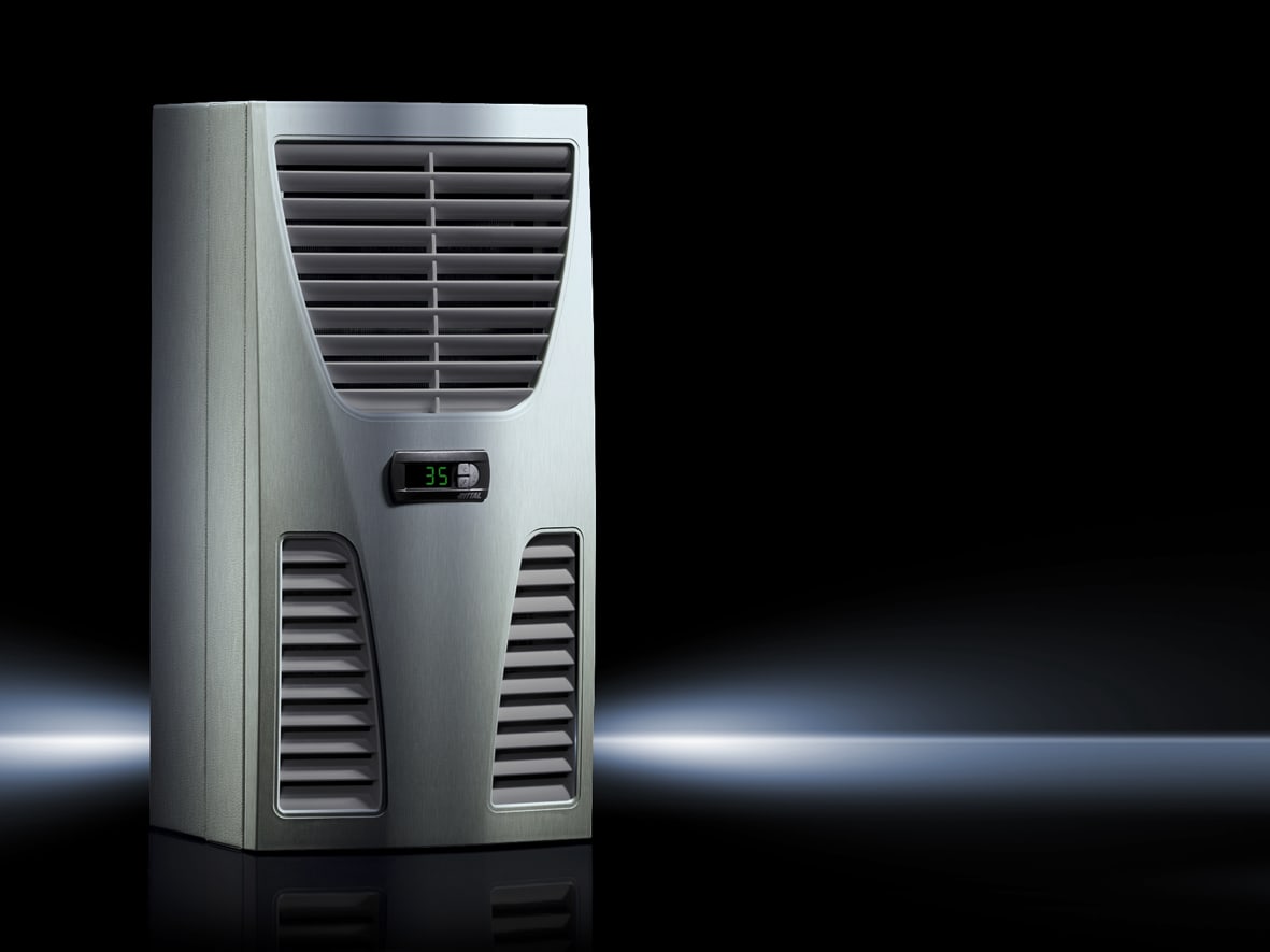RITTAL - RTT Blue e cooling unit, stainless steel. wall-mounted, 750 W, comfort controller, 115 V
