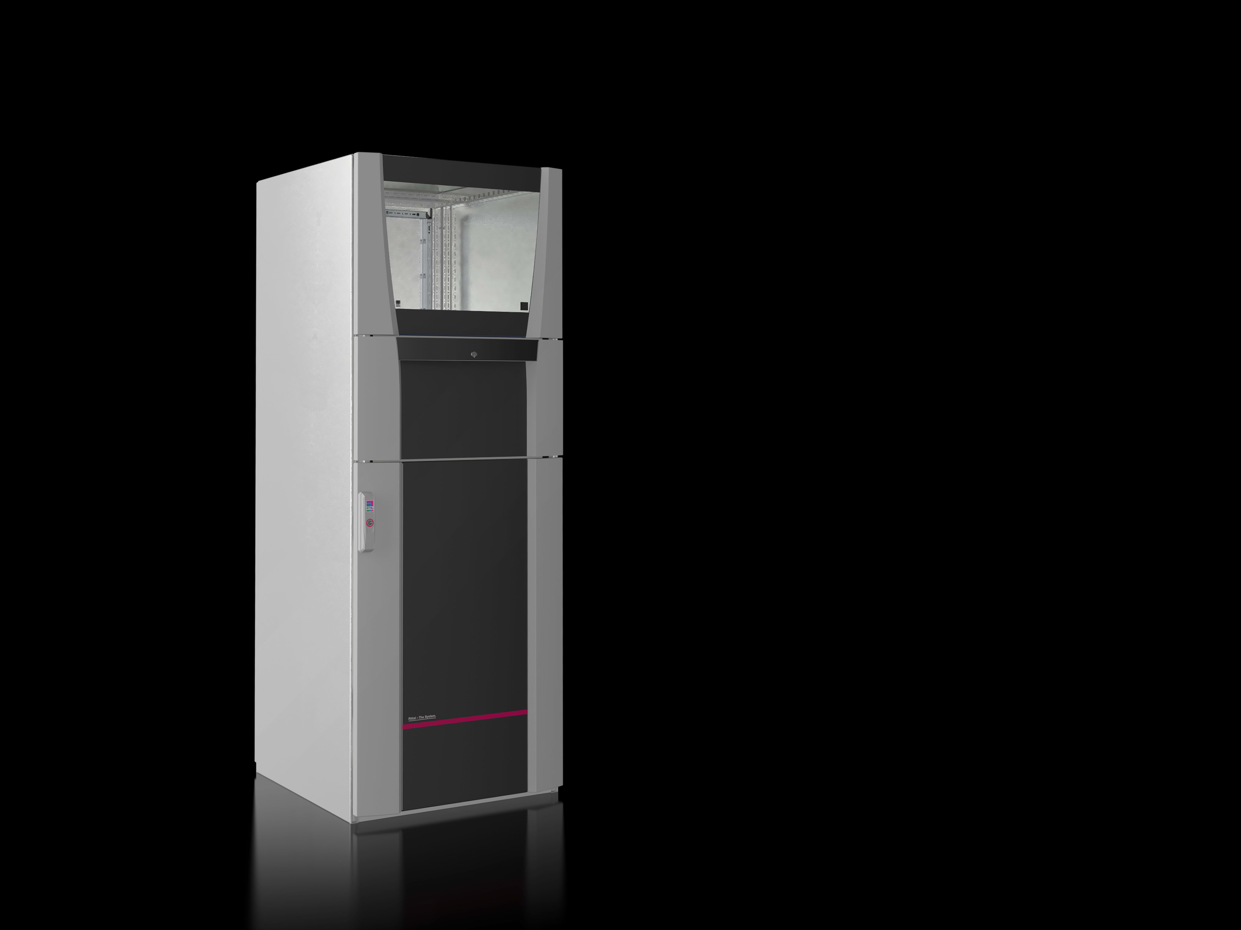 RITTAL - PC enclosure system, 600x1600x636 mm Sheet steel, with keyboard drawer