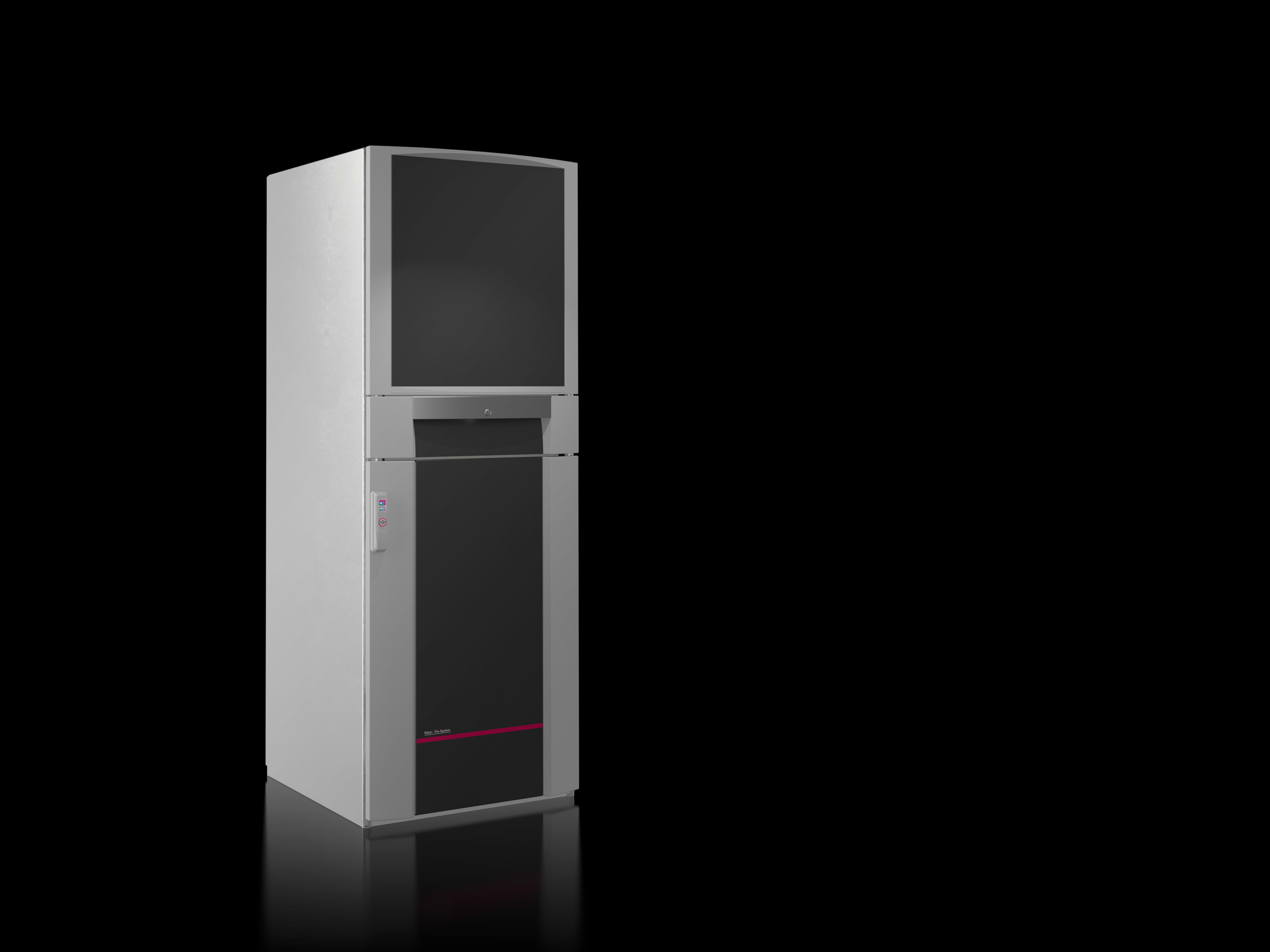 RITTAL - PC enclosure system, 600x1600x636 mm Sheet steel, keyboard drawer