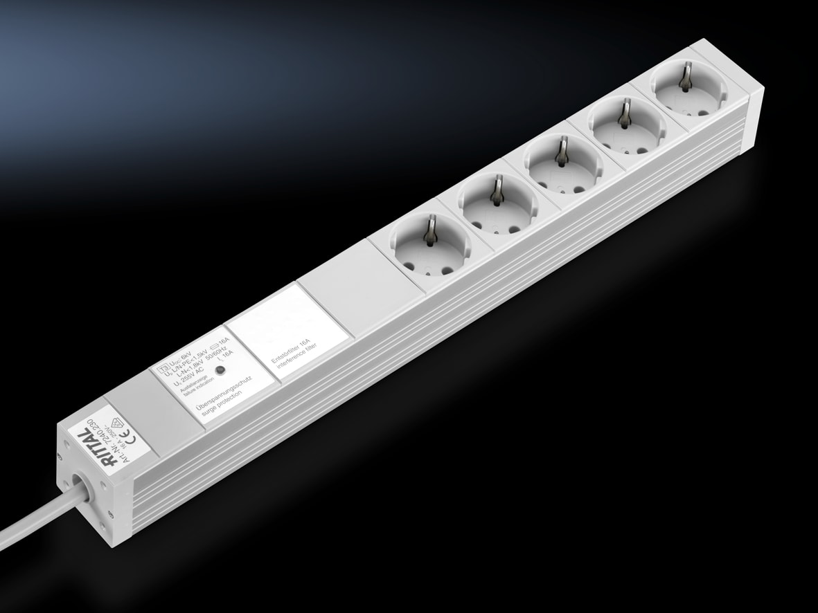 RITTAL - DK canalina di alimentazione 5 prese 16A CON LIM 7240230