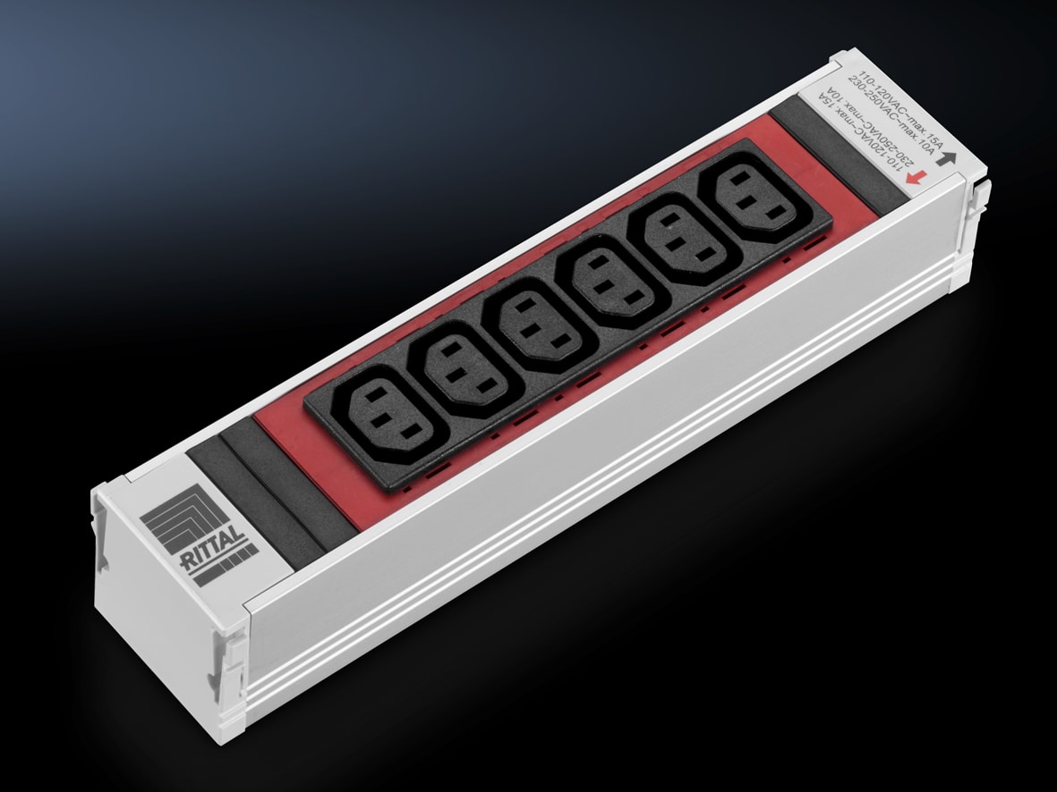 RITTAL - MODULO PSM PASSIVO ROSSO 6 PRESE C13