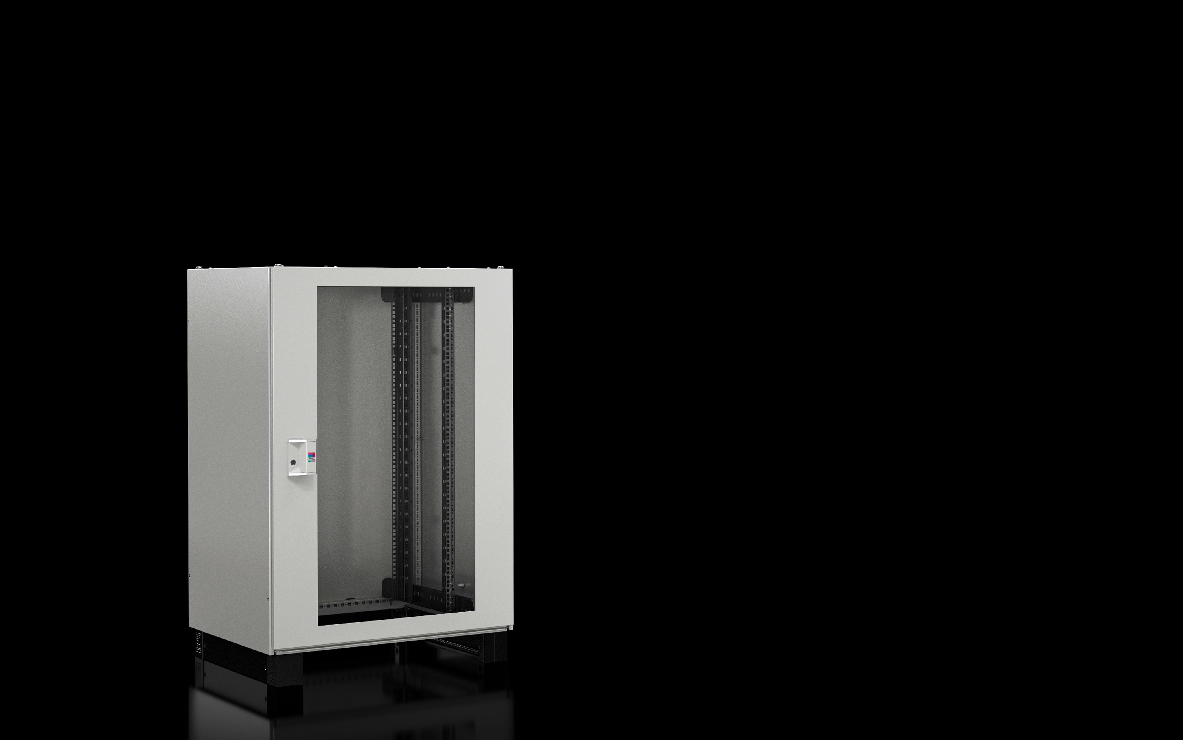 RITTAL - TX CableNet,porta trasparente,pareti laterali,profili 19,preassemblato,800x1200x800 mm
