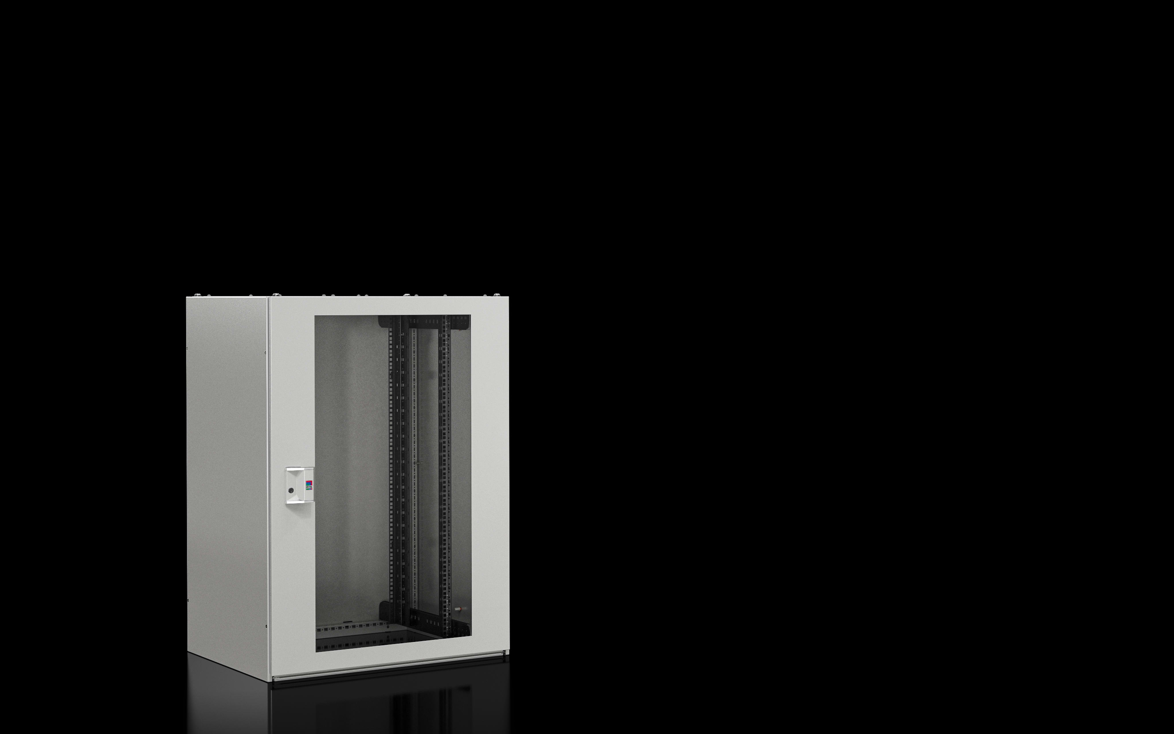 RITTAL - TX CableNet,porta trasparente,pareti laterali,profili 19,preassemblato,800x1200x800 mm
