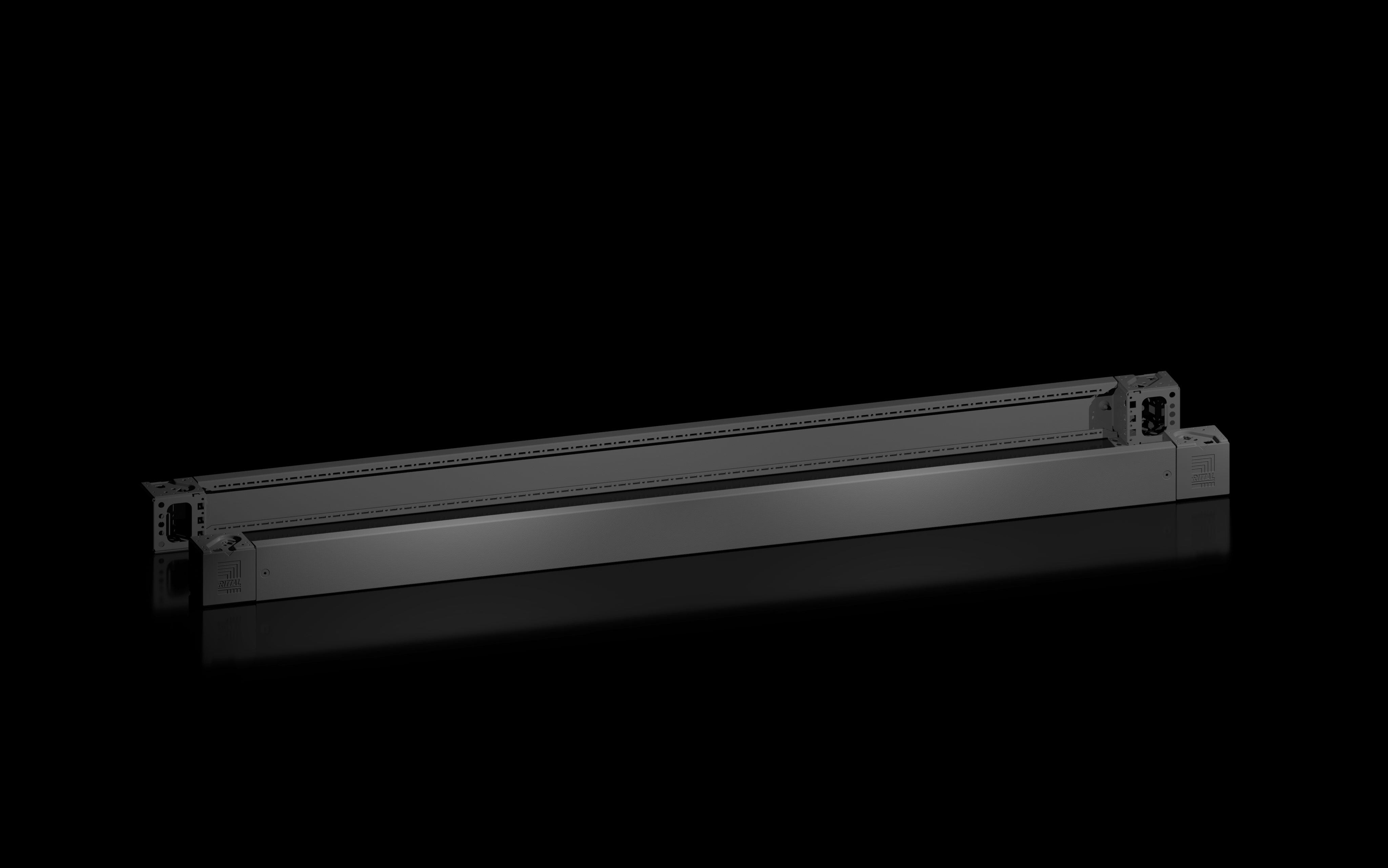 RITTAL - VX Angolare zoccolo con flangia, anteriore/posteriore, altezza 100 mm per larghezza 1800 mm 8660009