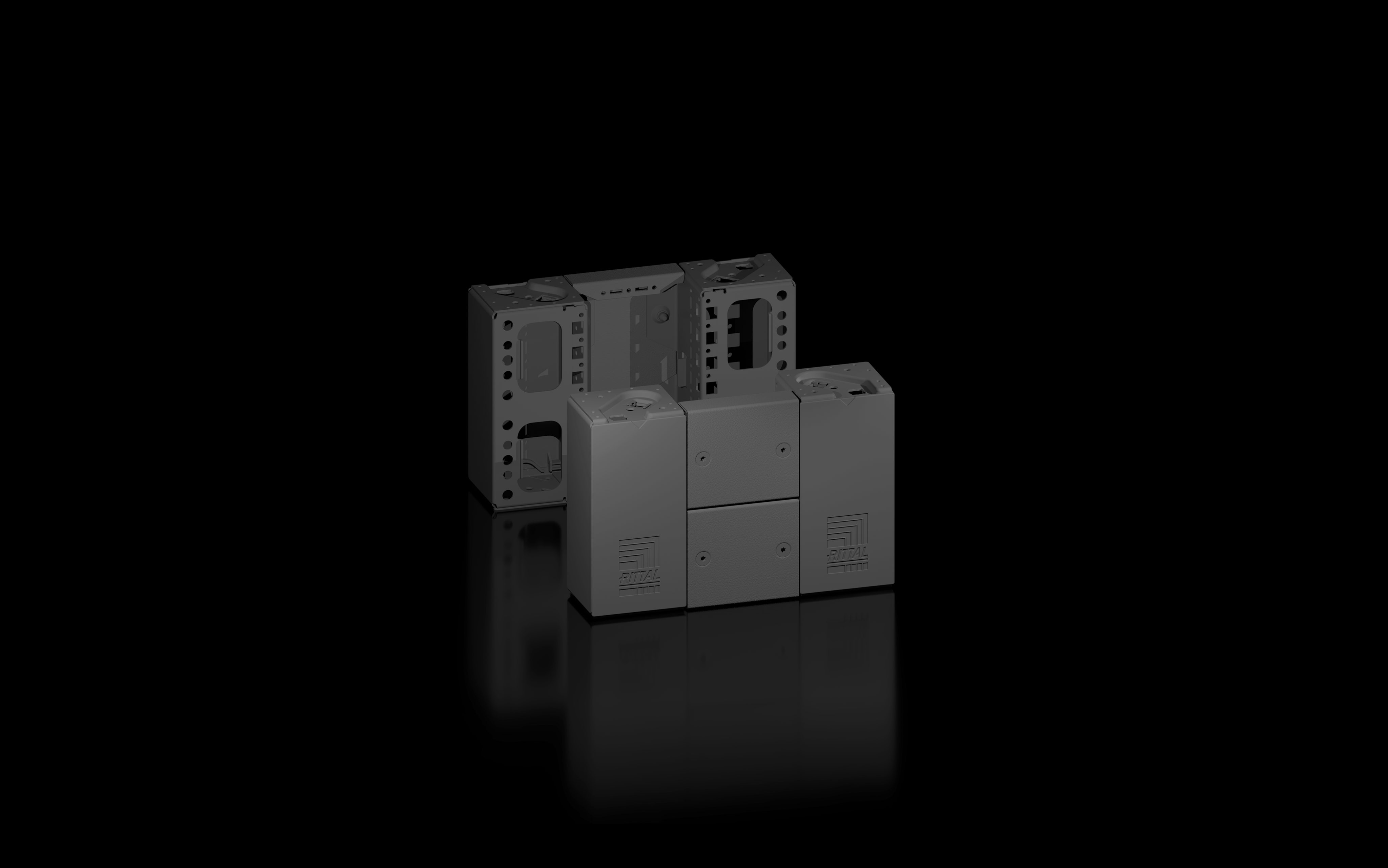 RITTAL - VX Angolare zoccolo con flangia, anteriore/posteriore, altezza 200 mm per larghezza 300 mm