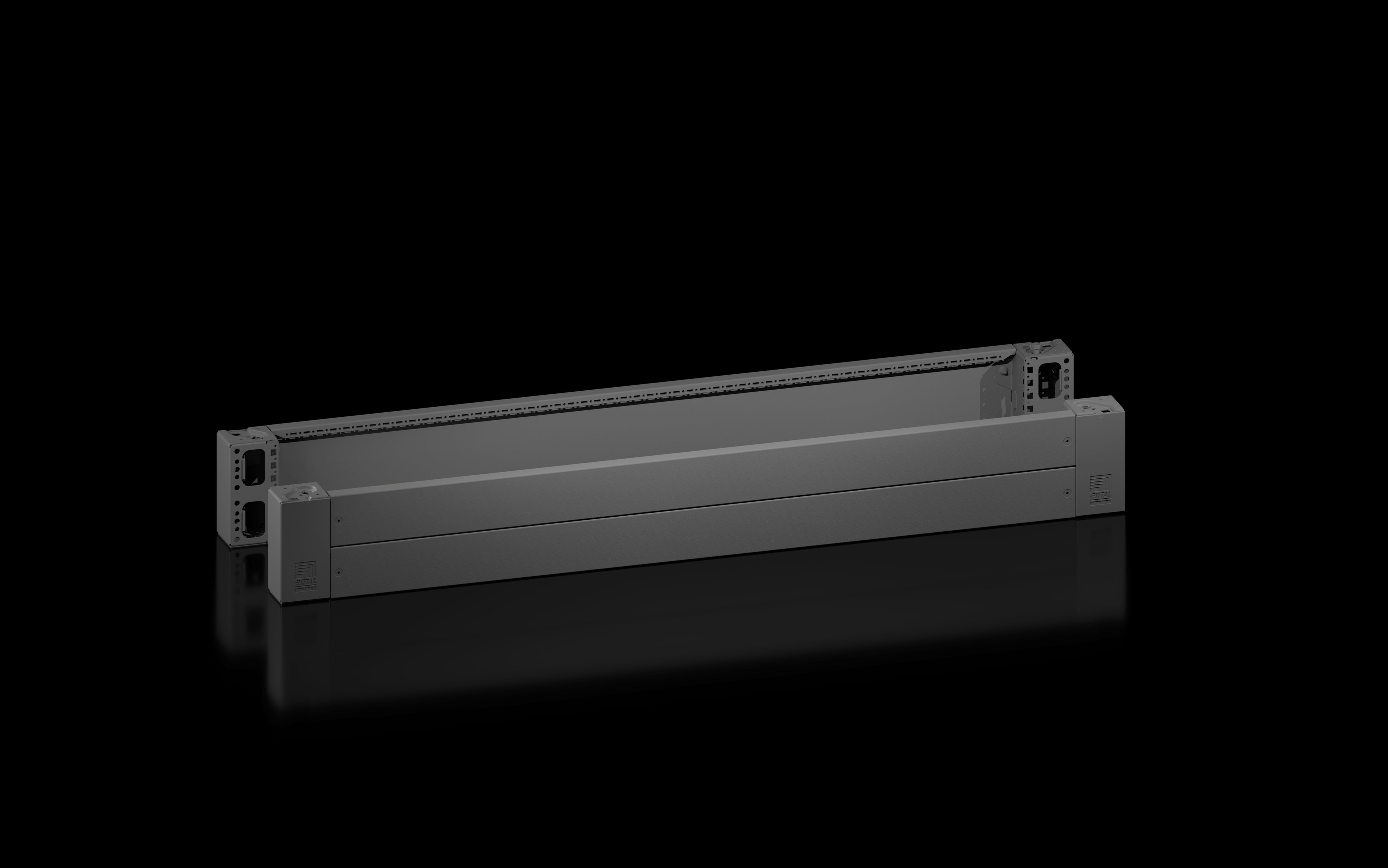 RITTAL - VX Angolare zoccolo con flangia, anteriore/posteriore, altezza 200 mm per larghezza 1600 mm