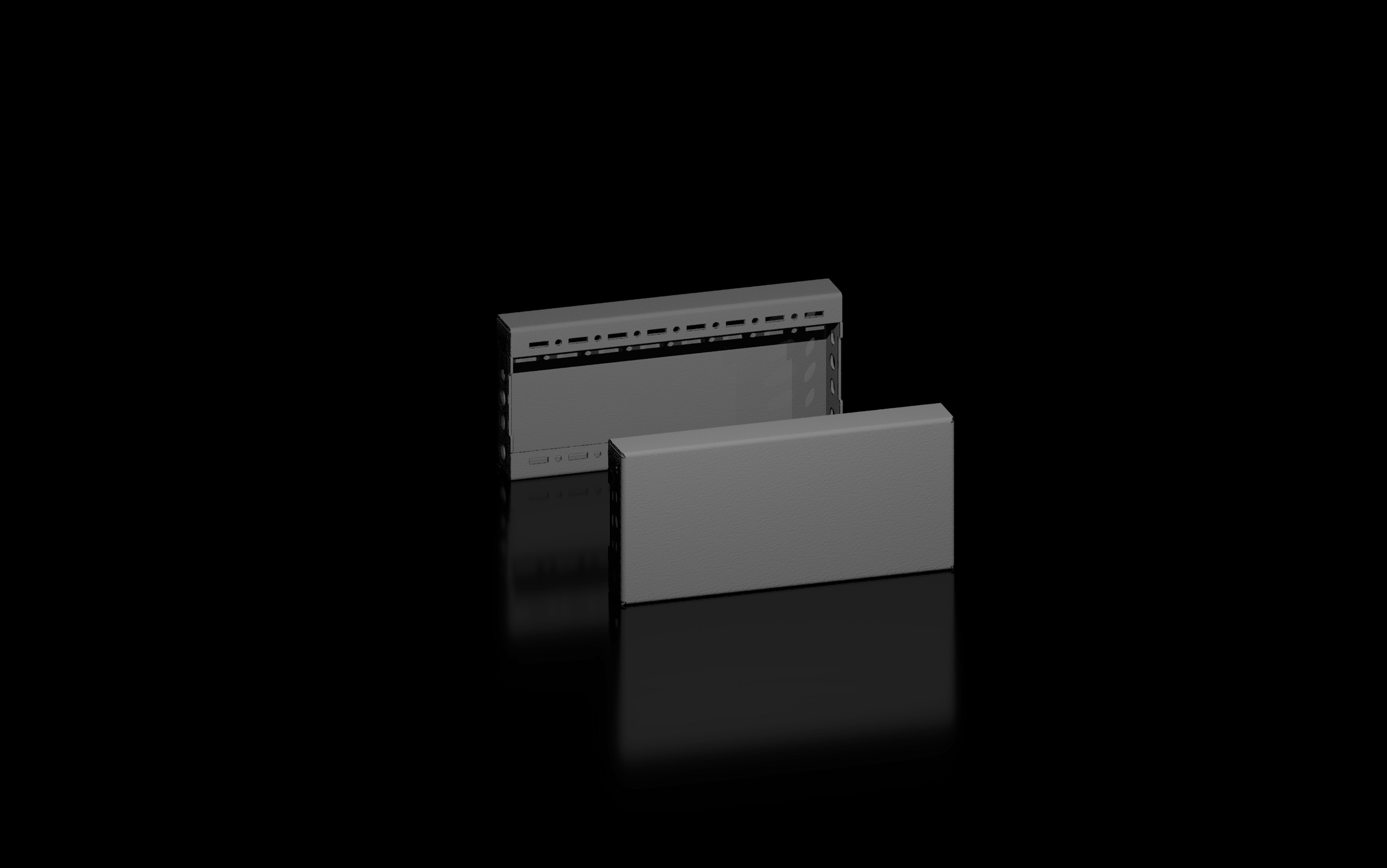 RITTAL - VX Flange per zoccolo, laterali, altezza 100 mm per profondità 400 mm