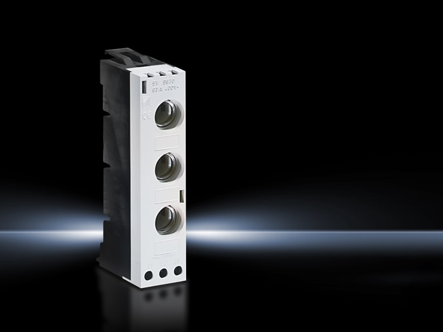 RITTAL - SV Portafususibile morsetti a vite D02-E18, 63 A, 400 V, 1,5-16 mm, copertura