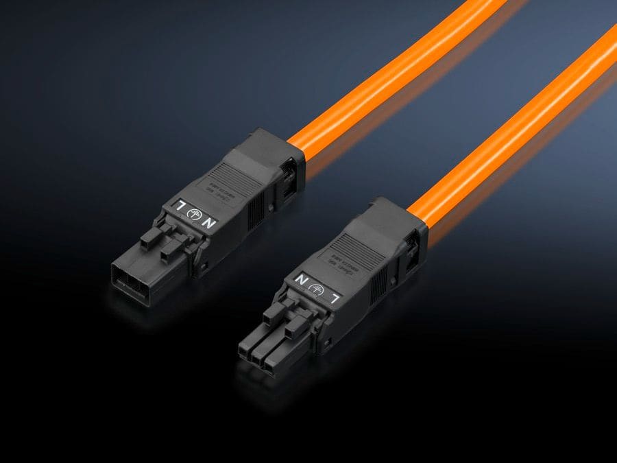 RITTAL - SZ Cavo di Allacciamento Al Cablaggio Passante, Tripolare, 100-240 V, L  1000 mm