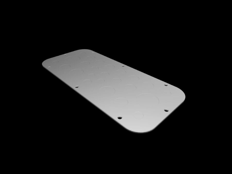 RITTAL - SZ Flangia metallica, per AX, con fori pretranciati a passo metrico, LP: 339x149 mm
