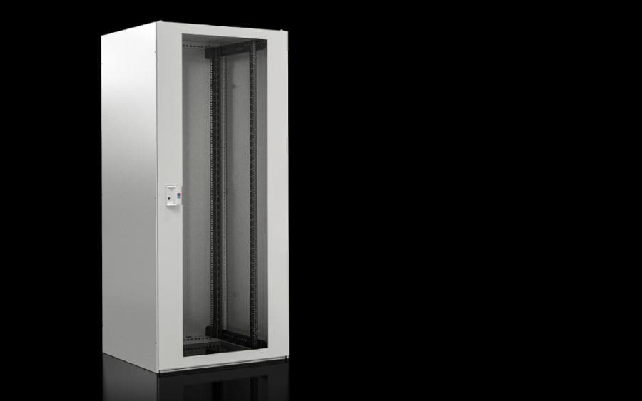 RITTAL - TX CableNet, con porta trasparente, contenitore smontabile LxAxP: 800x2000x1000 mm, RAL 7035