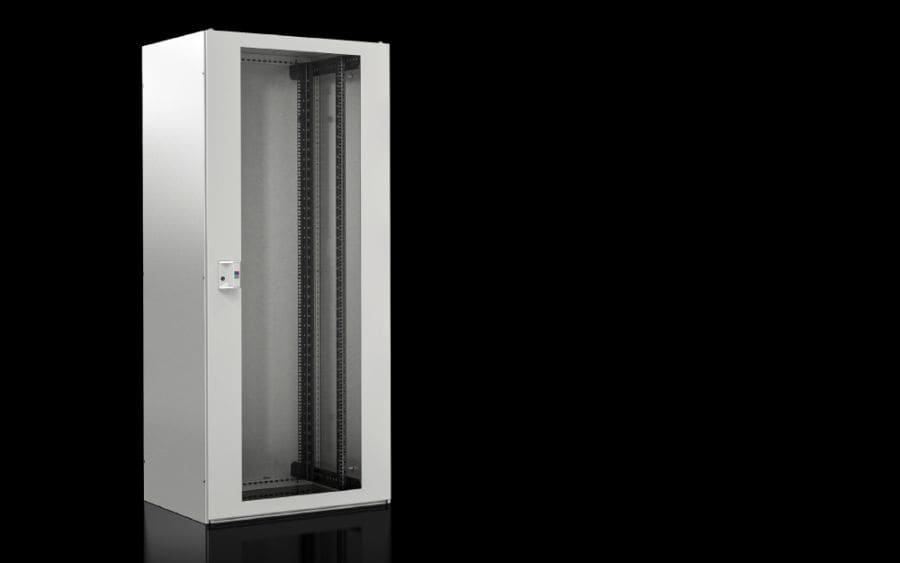 RITTAL - TX CableNet, con porta trasparente, contenitore smontabile LxAxP: 800x2000x800 mm, RAL 7035