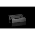 RITTAL - VX Angolare zoccolo con flangia, anteriore/posteriore, altezza 100 mm, per larghezza 400 mm