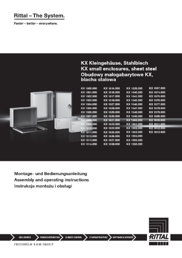 RITTAL - KX BUS 400X300X155 CON FIN. 1 CHIUSURA