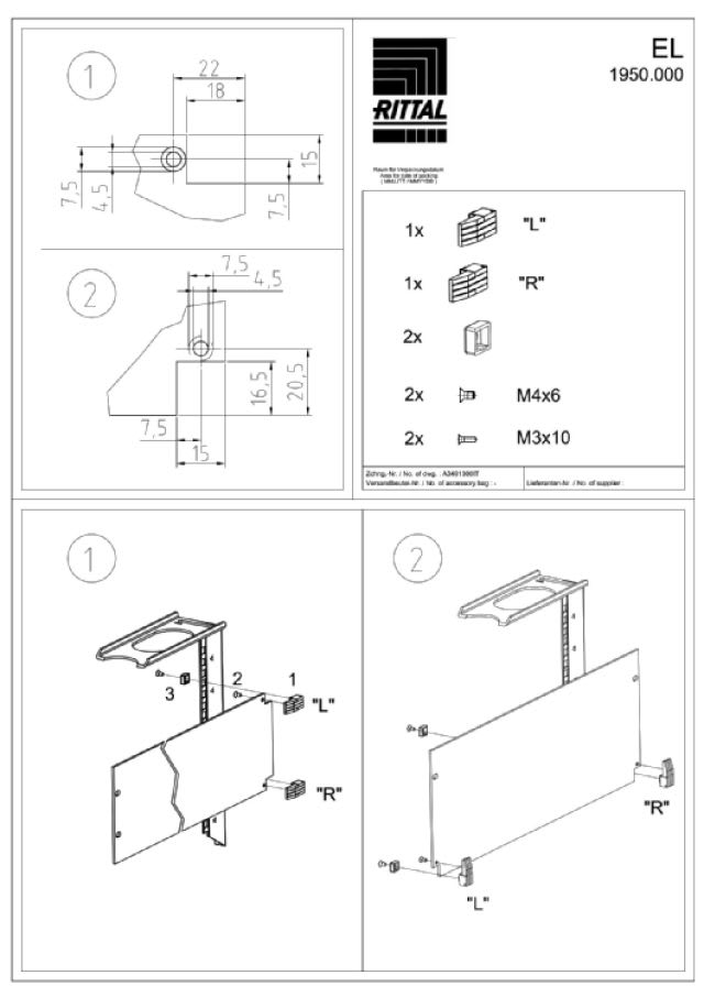 RITTAL - EL CERNIERE X PIASTRA DI CHIUSURA - 2PZ