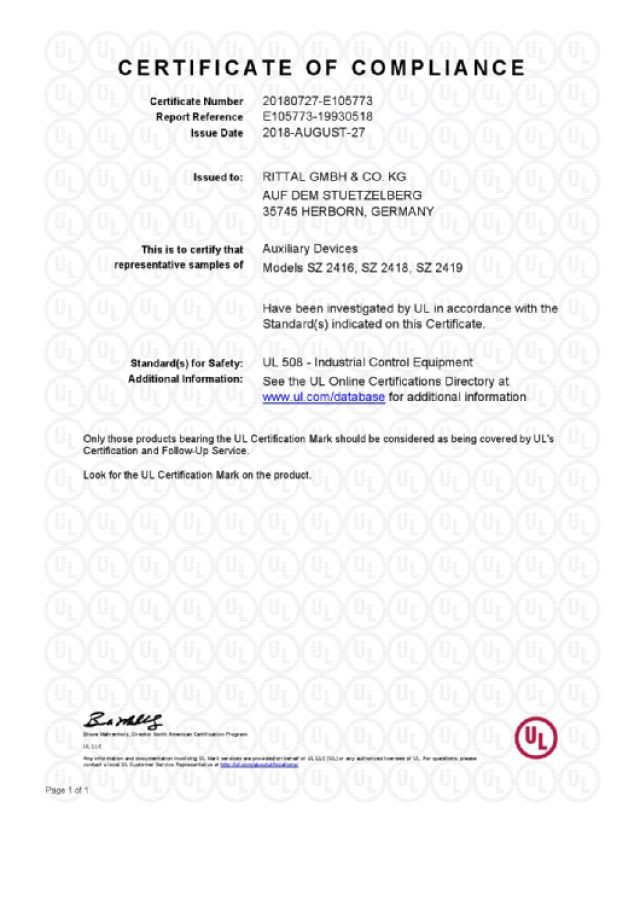 RITTAL - SZ BLOCCO SICUREZZA PORTA 120V