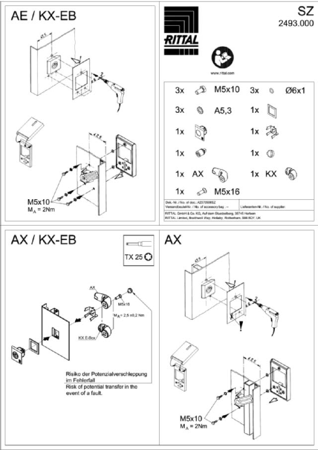 RITTAL - SZ COPERTURA SERRATURA AE/AX/KX-EB