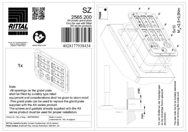 RITTAL - SZ INGRESSO CAVI PLASTICA MISURA 5