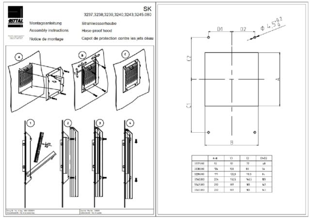 RITTAL - SK CUFFIA PROTEZ PER 3245.XXX IN AC INOX