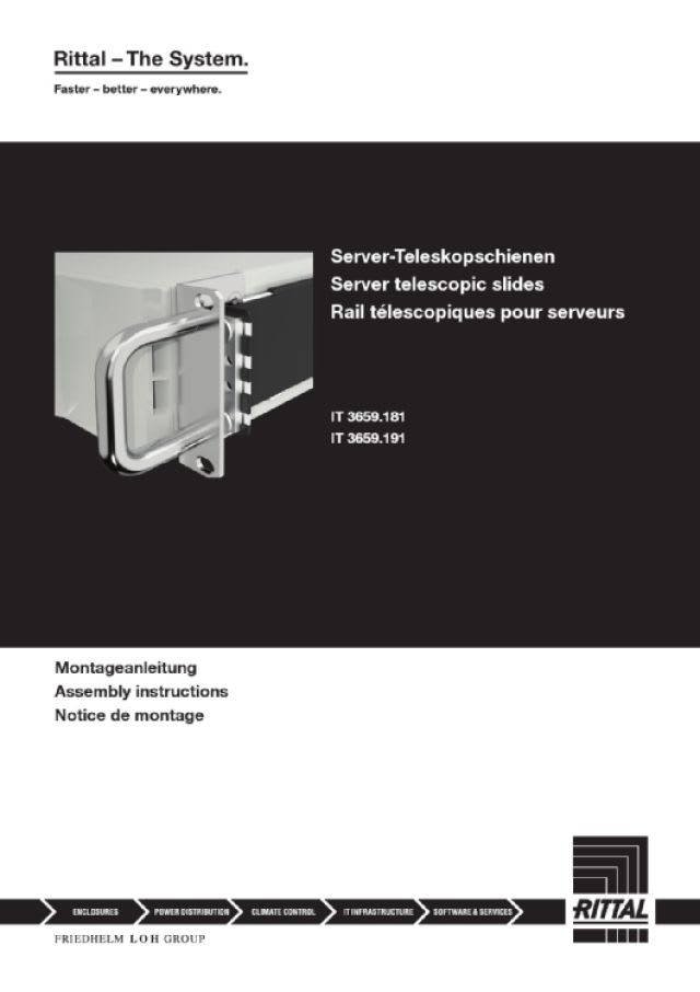 RITTAL - IT GUIDE TELESCOPICHE X SERVER, P.600MM