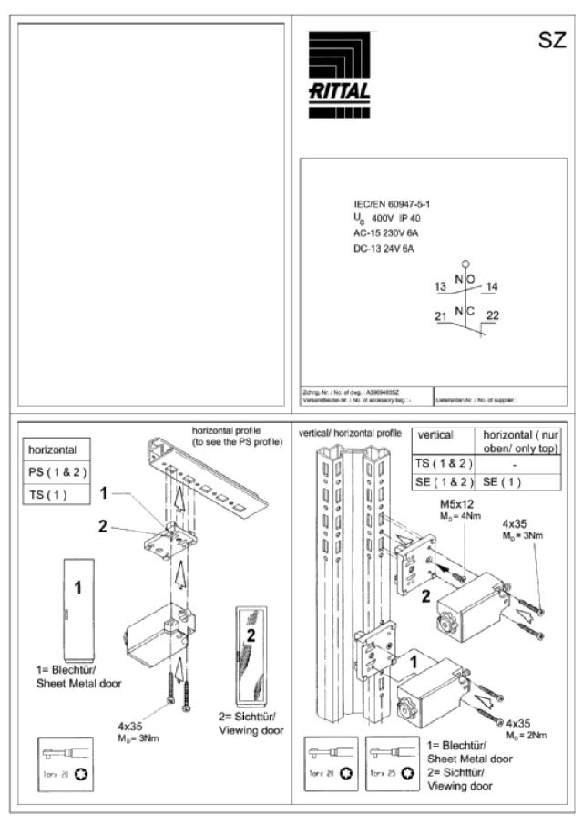 RITTAL - SZ INTERR. POS. PORTA CON CAVO DA 3000MM