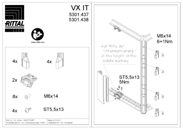 RITTAL - VX IT PORTA TRASPARENTE 2000 DIV. VERT.