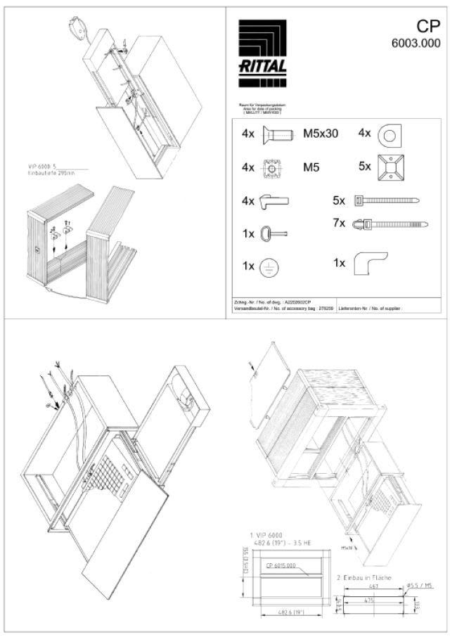RITTAL - CP CASSETTO PORTA TASTIERA +MOUSE