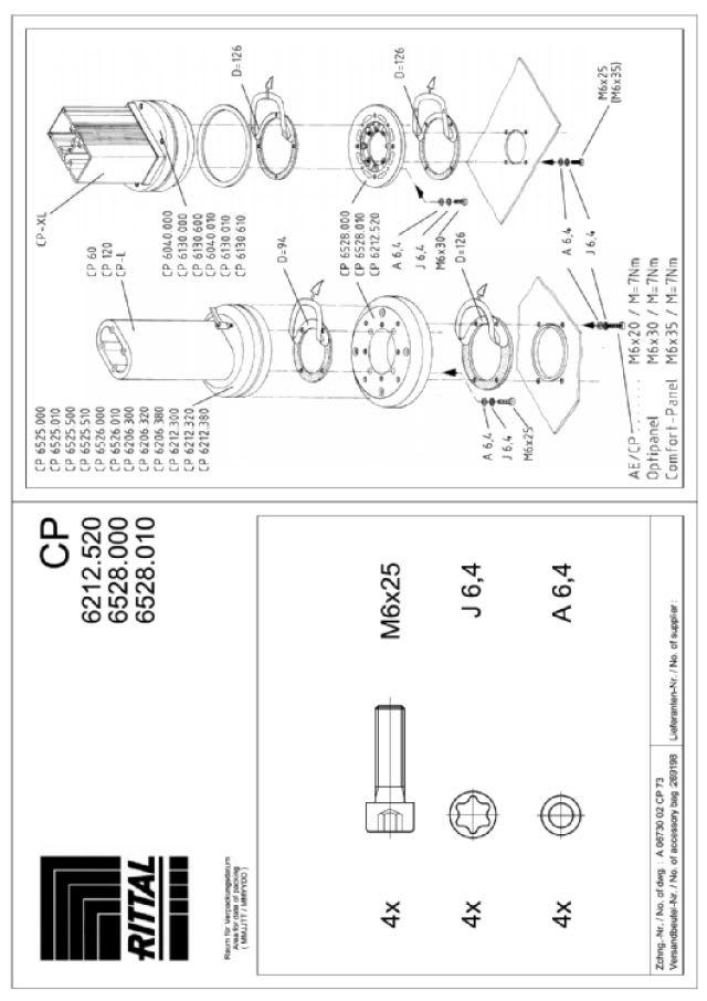 RITTAL - CP 180 ADATTATORE SISTEMA CP180/CP120