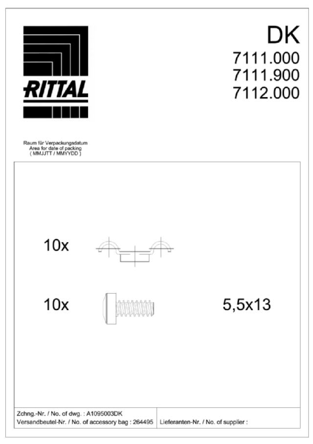 RITTAL - DK 10 ANELLI GUIDA CAVI 80X40