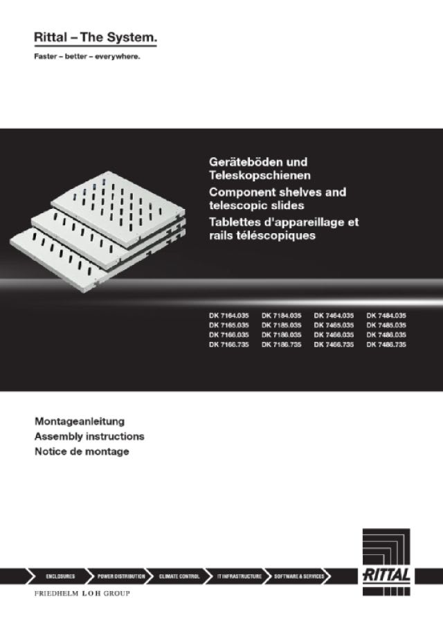 RITTAL - DK GUIDE TELESCOPICHE X RIPIANI - 2PZ