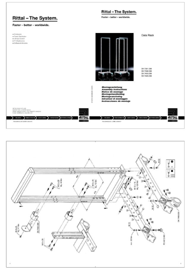 RITTAL - STRUTT.FISSAGGIO DATA RACK36HE