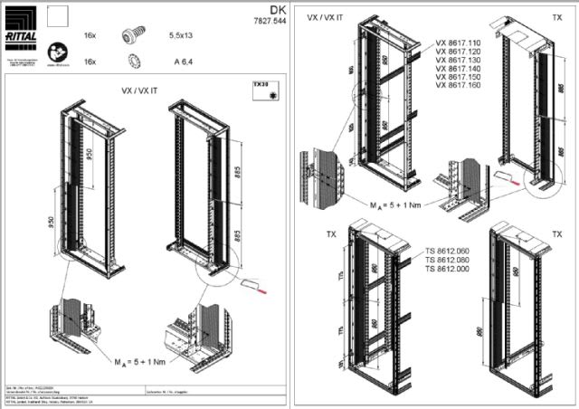 RITTAL - DK LISTELLO A SPAZZOLA VERTICALE - 4PZ