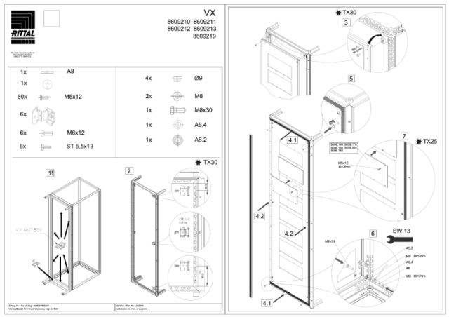 RITTAL - VX PIASTRA MODUL.PRESE 24 POLI - 1PZ