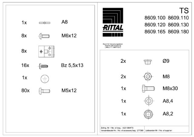 RITTAL - VX PIASTRA MODULARE CIECA - 1PZ
