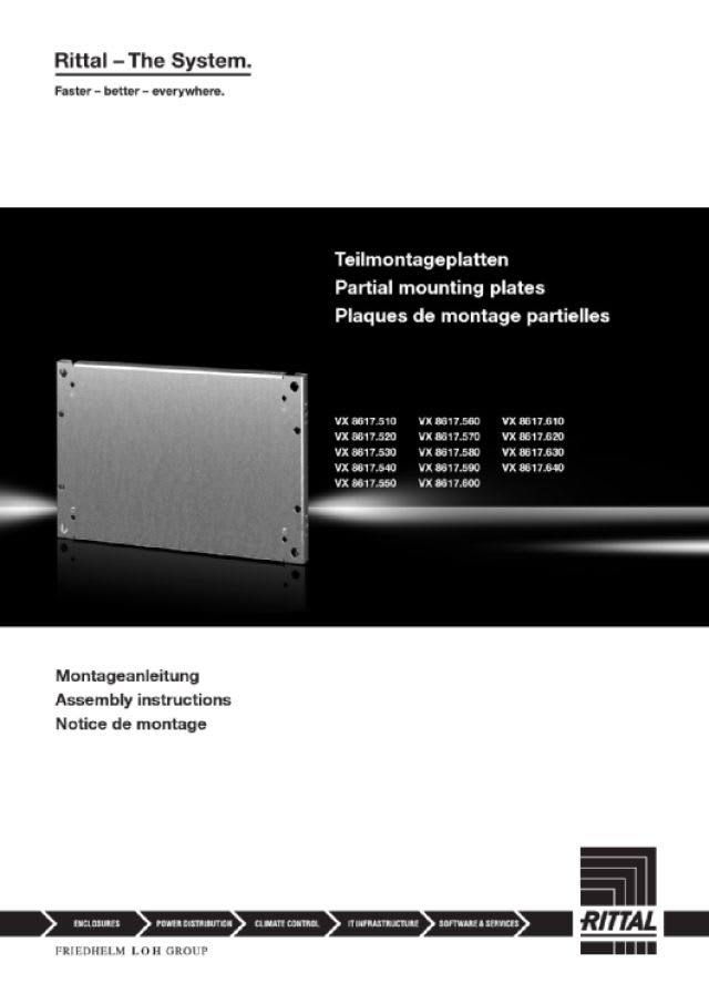 RITTAL - VX PIASTRA MONT.PARZ. 900X400 - 1PZ