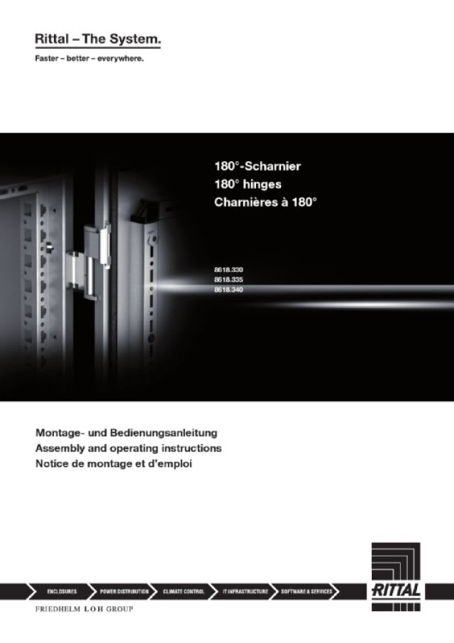 RITTAL - VX CERNIERE 180 RAL 9005 (4 PCS.)