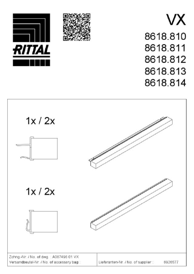 RITTAL - VX PROFILO PER INGR.CAVI POST. 1600-4PZ