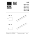 RITTAL - VX PROFILO PER INGR.CAVI POST. 1600-4PZ