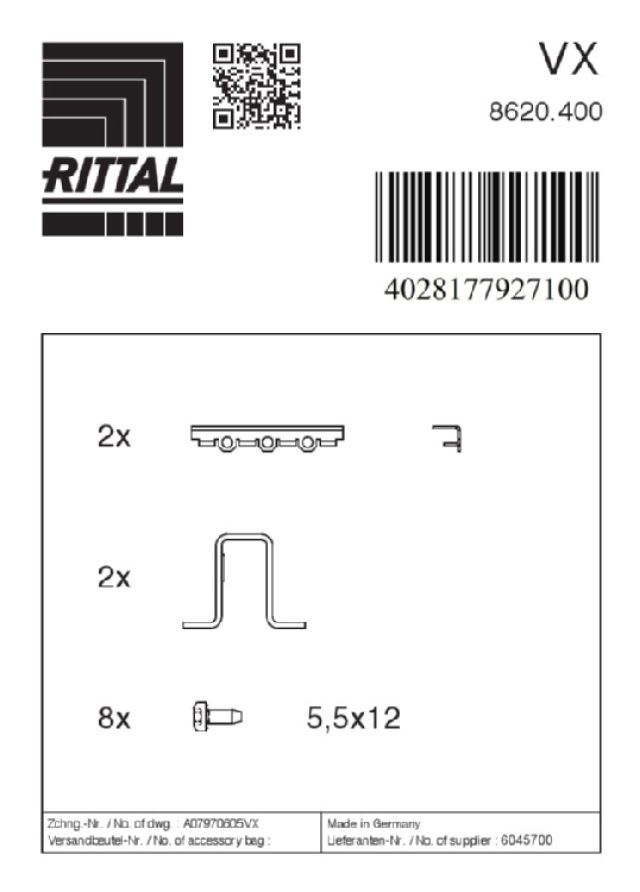 RITTAL - VX ANGOLARE D'INTALLAZIONE PER ZOCCOLO -