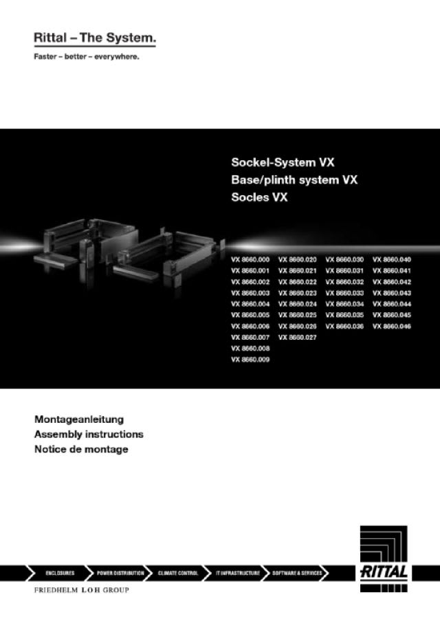 RITTAL - VX ZOCCOLO ANT./POST 1000X100