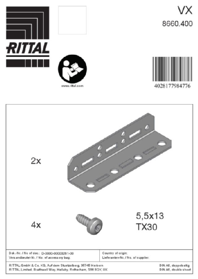 RITTAL - VX ANGOLARE D INTALLAZIONE PER ZOCCOLO