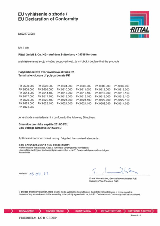 RITTAL - PK CONT. POLICARBONATO 254X180X90