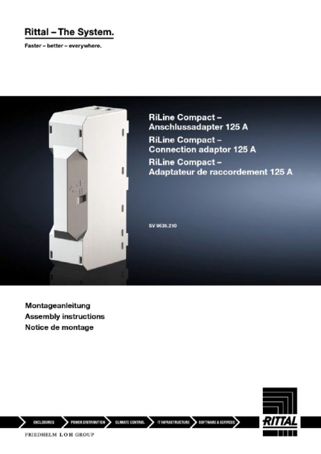 RITTAL - SV RILINE COMPACT ADATTATORE 125 A, 3-PO
