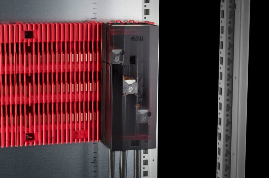RITTAL - Adattatore di connessione tripolare, L: 90 mm, max. 150 mm², spazio utile del morsetto LxA: 20x20 mm