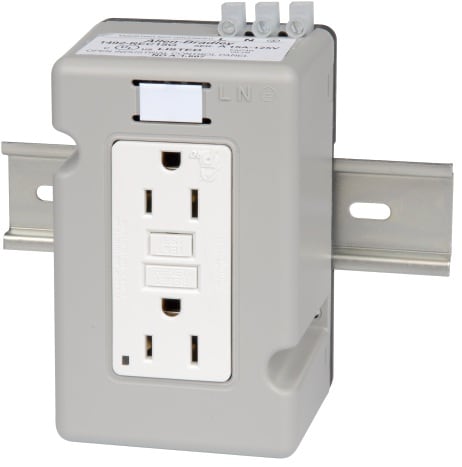 ROCKWELL AUTOMATION - IEC GFCI RCPT, 15A, DIN RAIL MTG