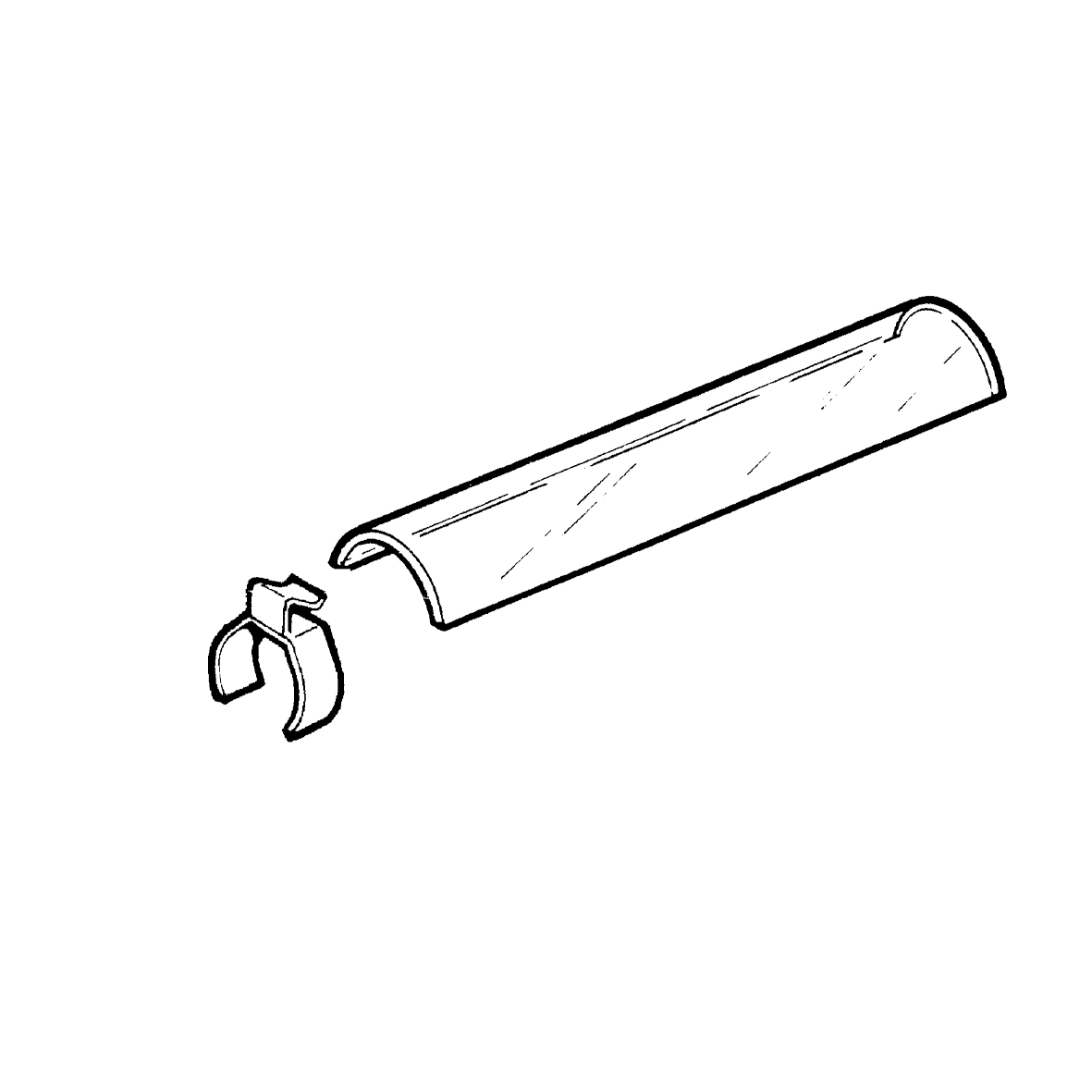 ROSSINI ILLUMINAZIONE - VETRO DI PROTEZIONE PER LAMPADE ALOGENE LINEARI 117CM