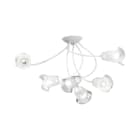 ROSSINI ILLUMINAZIONE - PLAFONIERA METALLO BIANCO E VETRO