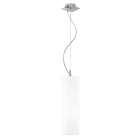 ROSSINI ILLUMINAZIONE - SOSPENSIONE CROMO/VETRO BIANCO SATINATO