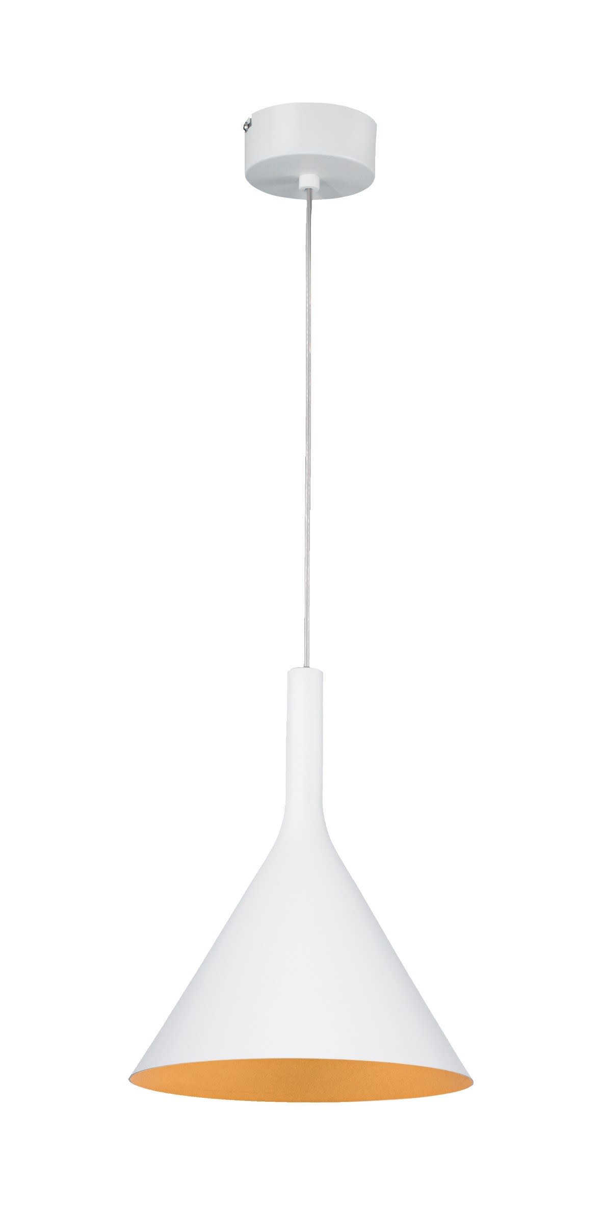 ROSSINI ILLUMINAZIONE - SOSPENSIONE BIANCO/ORO SATINATO E27 IP20