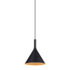 ROSSINI ILLUMINAZIONE - SOSPENSIONE NERO/ORO SATINATO E27 IP20